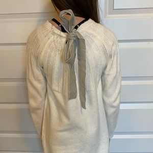 White bow sweater dress !